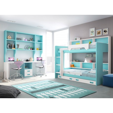 Dormitorio juvenil con litera Big Size